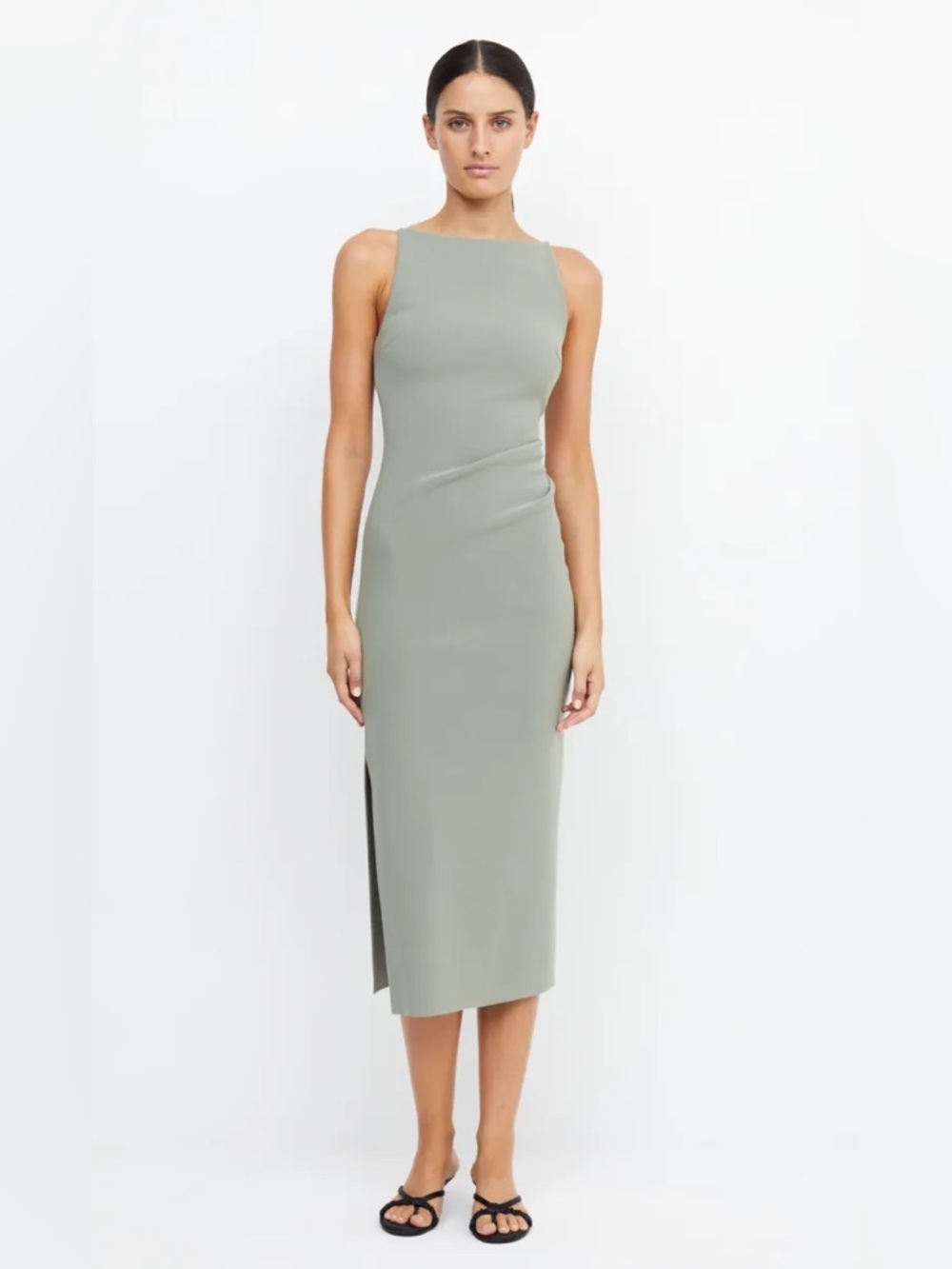 Bec + Bridge Be Mine Tuck Dress in Sage - Picture 2 of 15